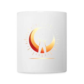 Kühnes Mond-Silhouetten-Design - Tasse - Weiß - Vorne