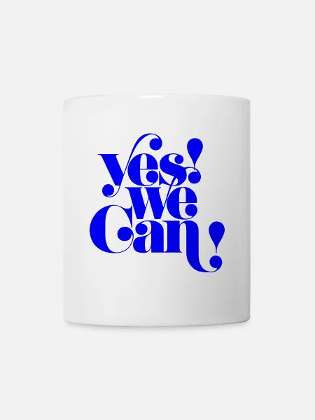 Yes We Can, Citation de la déclaration de motivation - Mug blanc - blanc