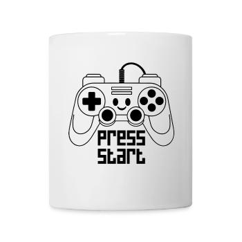 Press Start Gaming Design - Tasse - Weiß - Vorne