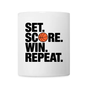 Définir le score Gagner Répéter - Mug blanc - blanc - Devant