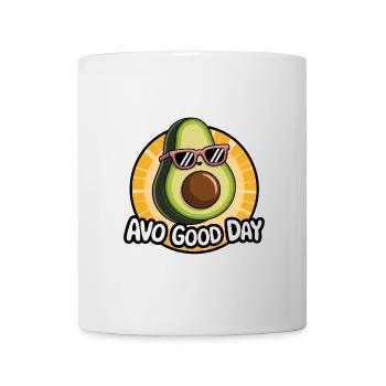 Avo Good Day – Lustige Avocado Cartoon - Tasse - Weiß - Vorne