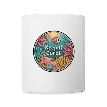 Keep It Coral – Saving Coral Reef, Marine Conservation - Mug - white - Front
