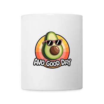 Avo Good Day – Lustige Avocado Cartoon - Tasse - Weiß - Vorne