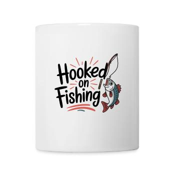 Hooked on Fishing – Funny Fishing Motif - Mug - white - Front