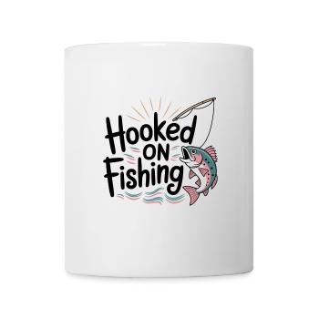 Hooked on Fishing – Funny Fishing Motif - Mug - white - Front