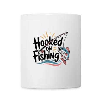 Hooked on Fishing – Funny Fishing Motif - Mug - white - Front