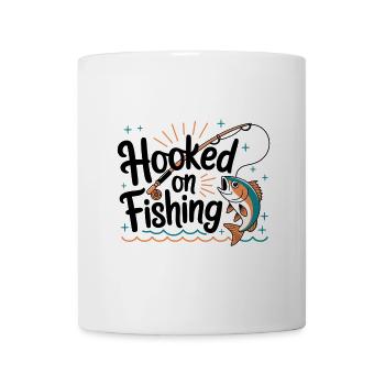 Hooked on Fishing – Funny Fishing Motif - Mug - white - Front