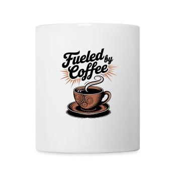 Fueled by Coffee – Coffee Lover Motif - Mug - white - Front