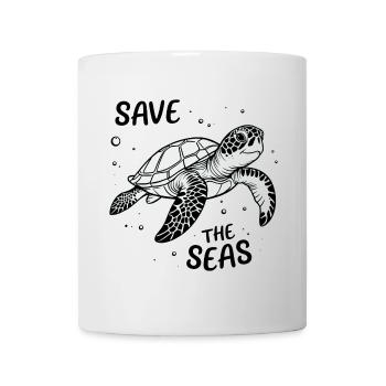 Minimalist Turtle – Save The Seas - Mug - white - Front