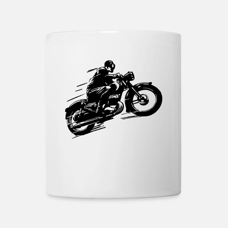 Moto classique vélo003 - Mug blanc - blanc