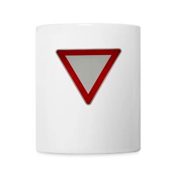 Vorfahrt achten - Tasse - Weiß - Vorne