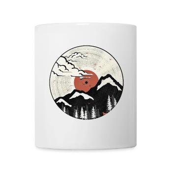 Graphique sonore de montagne - Mug blanc - blanc - Devant