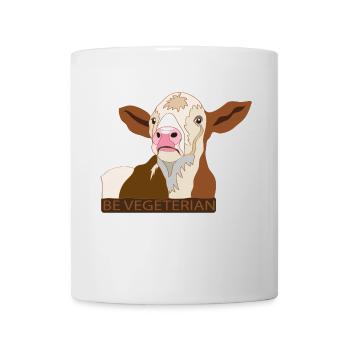 Kalb Be Vegetarian - Tasse - Weiß - Vorne