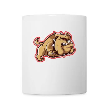 Bulldog course chien agressif bouche cadeau - Mug blanc - blanc - Devant