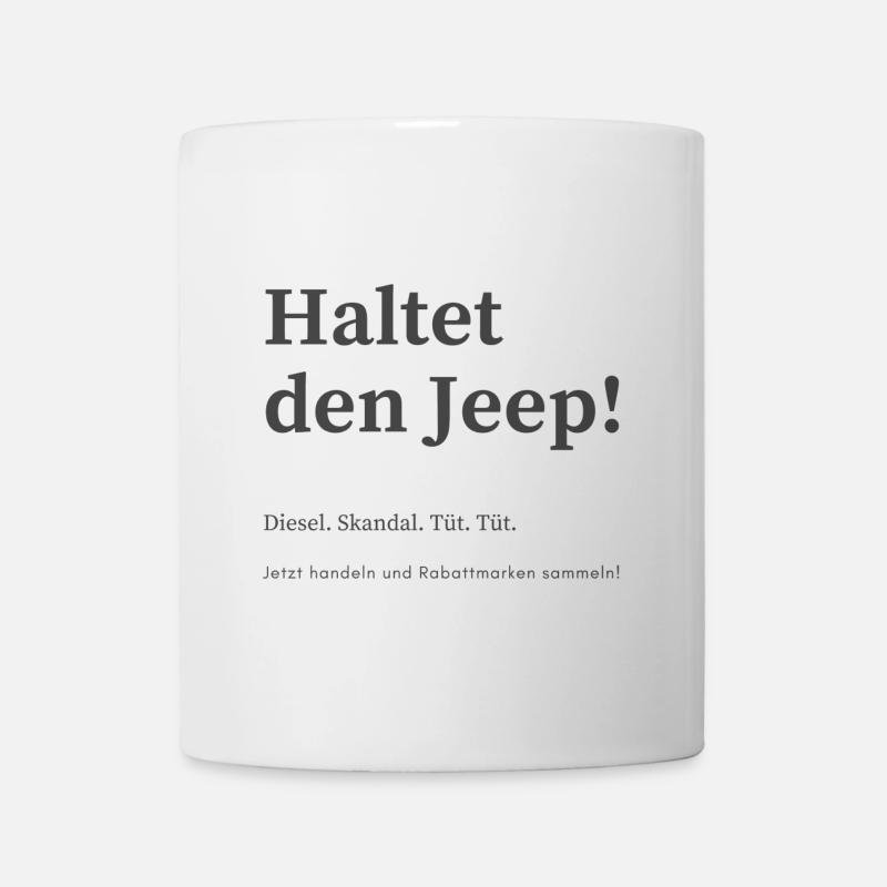 Haltet den Jeep! - Tasse - Weiß