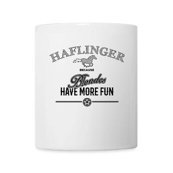 Haflinger more fun - schwarze Edition - Tasse - Weiß - Vorne