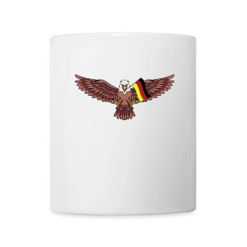 Adler Tor Deutschland Fahne Fantasy Länder Fußball - Tasse - Weiß - Vorne