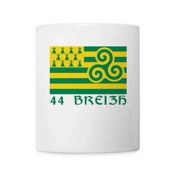44 Breizh Loire-Atlantique Bretagne - Mug blanc - blanc - Devant