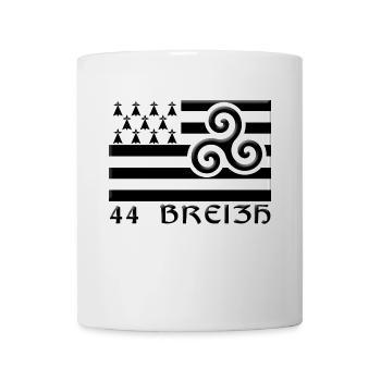 44 Breizh Loire-Atlantique Bretagne - Mug blanc - blanc - Devant