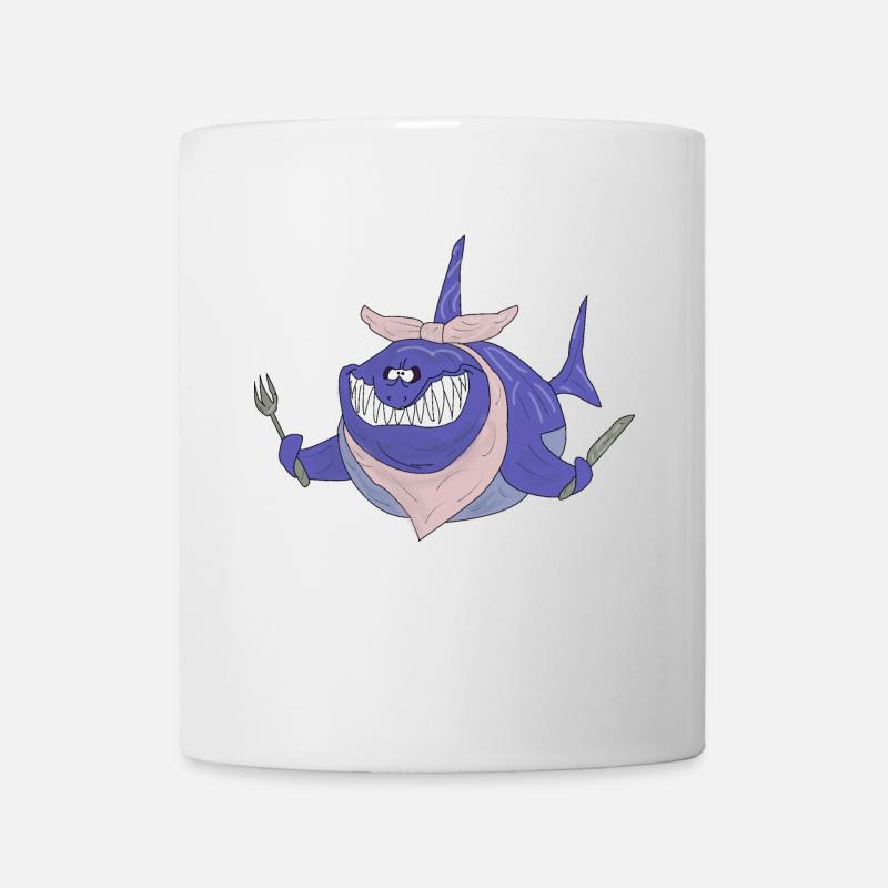 Requin très affamé - Mug blanc - blanc