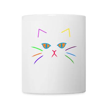 Colorful Cats Face Cat Kitten - Mug - white - Front