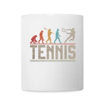 Tennisspieler Evolution von Man Vintage Tennis Liebe - Tasse - Weiß - Vorne