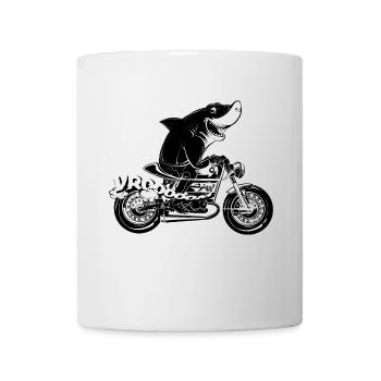 Motorrad Hai - Tasse - Weiß - Vorne