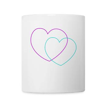 Heart Hearts Love Partenaire Partenariat Couple - Mug blanc - blanc - Devant