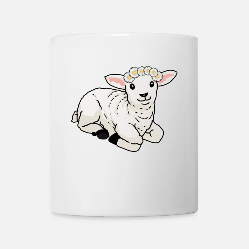 Happy Easter Sheep Lamb Children Baby ungulates Shepherd - Mug - white