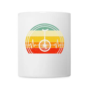 monocycle sport monocycle rétro monocycliste - Mug blanc - blanc - Devant