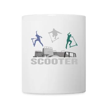 stuntscooter rollerscooter scooter e-scooter - Tasse - Weiß - Vorne