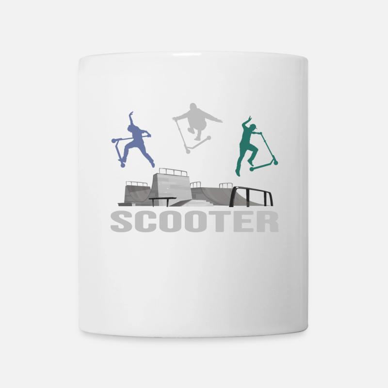 cascadescooter rollerscooter scooter e-scooter - Mug blanc - blanc