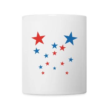Red White Blue Stars Memorial Day Fourth of July A - Mug - white - Front