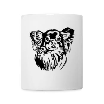 Chihuahua à poil long Chihuahua Portrait Chiens Wilsigns - Mug blanc - blanc - Devant