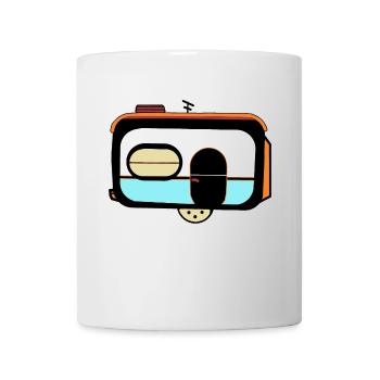 Wohnwagen Campingwagen Bauwagen Urlaub Freizeit - Tasse - Weiß - Vorne