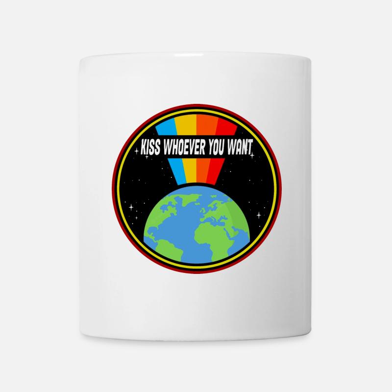 Rainbow Kiss Grafik - Tasse - Weiß