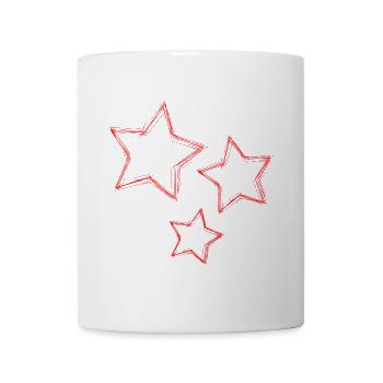 STERN. STERNE. STERN. STERNE. FEST. JAHRESTAG - Tasse - Weiß - Vorne
