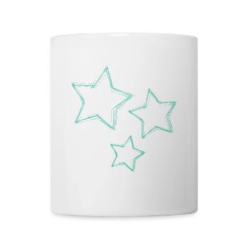 STERN. STERNE. STERN. STERNE. FEST. JAHRESTAG - Tasse - Weiß - Vorne