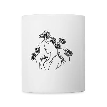 Die Lotusfrau - Tasse - Weiß - Vorne