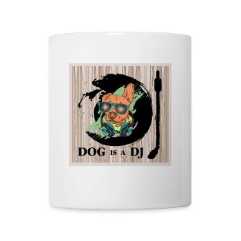 Hund ist DJ - Tasse - Weiß - Vorne