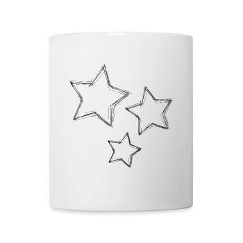 STERN. STERNE. STERN. FEST. JAHRESTAG. WEIHNACHTEN - Tasse - Weiß - Vorne