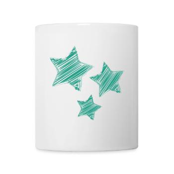 STERN. STERNE. STERN. FEST. JAHRESTAG. WEIHNACHTEN - Tasse - Weiß - Vorne