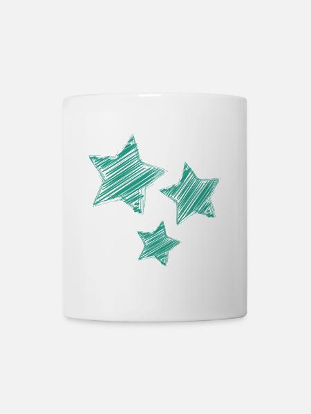STERN. STERNE. STERN. FEST. JAHRESTAG. WEIHNACHTEN - Tasse - Weiß