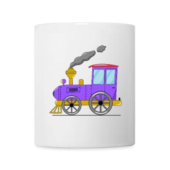 Children's train railway purple - Mug - white - Front
