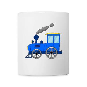 Train pour enfants chemin de fer bleu - Mug blanc - blanc - Devant