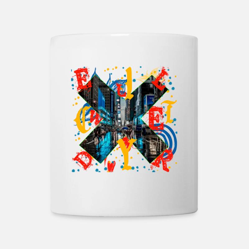 Collage de citadins - Mug blanc - blanc