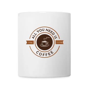 Alles, was Sie brauchen, ist Coffee Blanc - Tasse - Weiß - Vorne