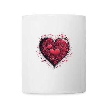 Beautiful Red Love Hearts Valentines Anniversary - Mug - white - Front