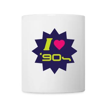 i Love the 90's J'adore les années 90 Funky House - Mug blanc - blanc - Devant