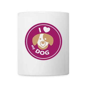 i love my dog - Tasse - Weiß - Vorne